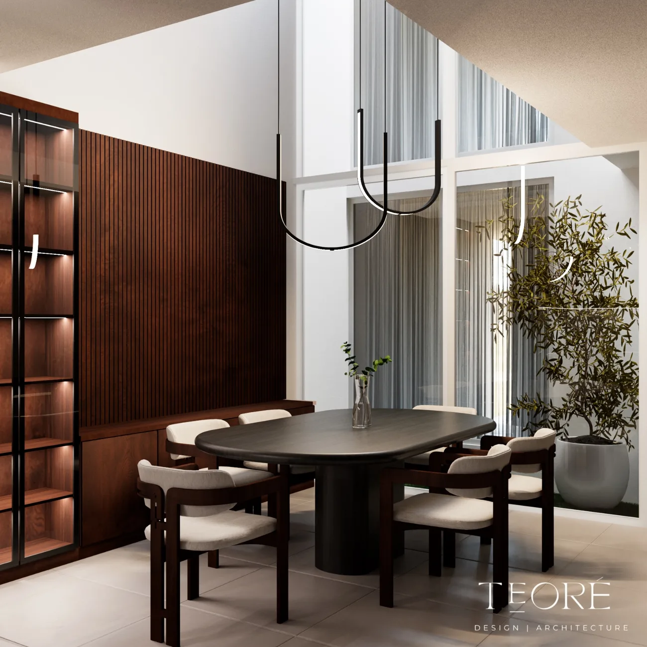 Comedor a doble altura, proyecto de TEORÉ